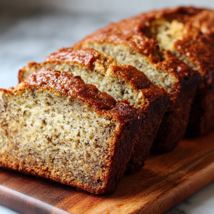Bakery-Style Super Moist Banana Bread — Extra-ripe bananas + sour cream for a tender crumb.