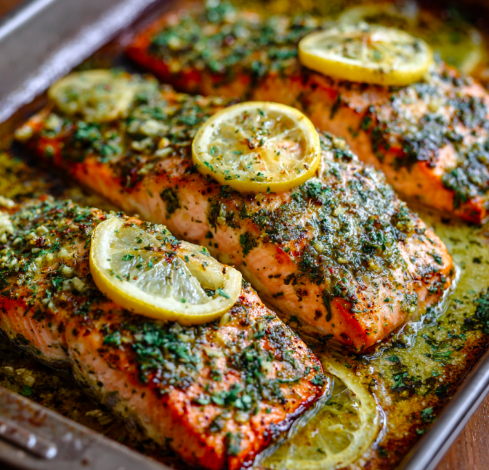 Baked Lemon Herb Salmon (Healthy 20-Minute Dinner)