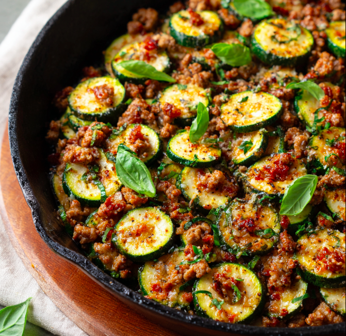 Ground Turkey Zucchini Skillet (Healthy One-Pan Dinner)