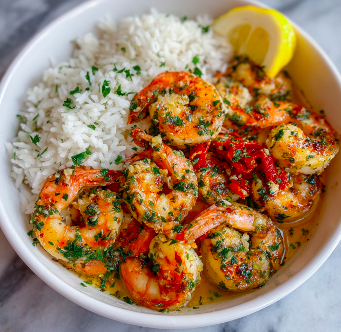 Garlic Butter Shrimp with Rice (15-Minute Dinner)