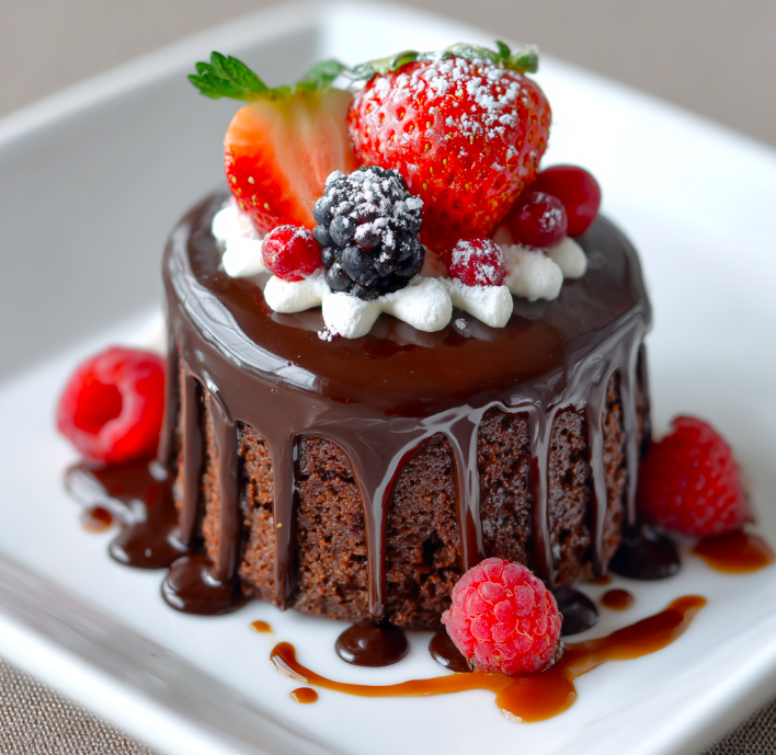 Chocolate Ganache Bento Cake | Rich Mini Dessert Recipe