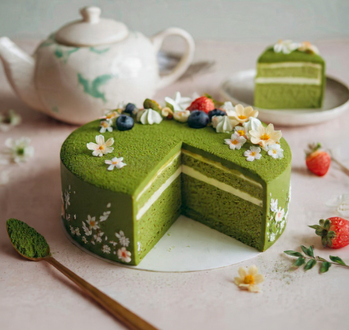 Matcha Bento Cake | Japanese-Inspired Mini Dessert