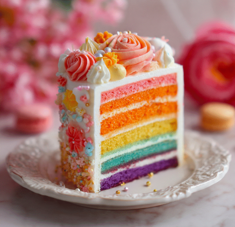 Mini Celebration Rainbow Cake | Colorful Birthday Treat
