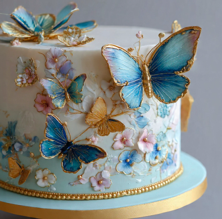 Butterfly Celebration Cake | Cute & Colorful Mini Cake Recipe
