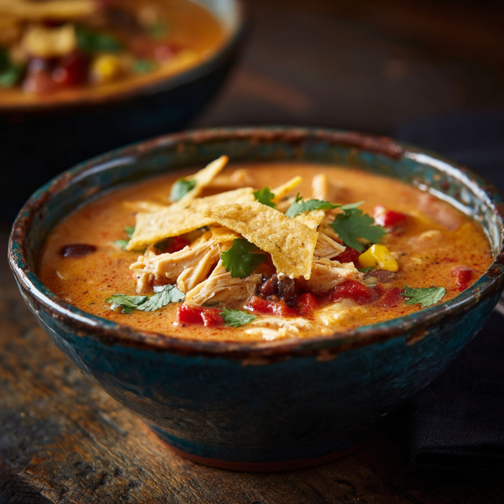 Velvety Chicken Tortilla Soup | Creamy Mexican-Style Soup